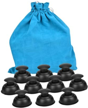 predolo 10 pezzi set di coppettazione in silicone, di massaggio cinesi a coppa di sottovuoto professionista per le braccia di rilassamento muscolare, Nero