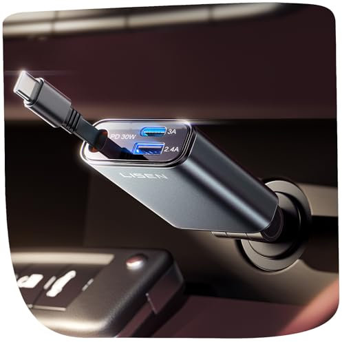 LISEN 57W Zigarettenanzünder USB C, KFZ Ladegerät USB C, Auto Ladegerät, 12V USB Adapter Auto -[KOMPAKT 2025] Ladekabel Auto, Car Charger für iPhone 17 Pro Max Air 16 Xiaomi Galaxy Wohnmobilelektronik