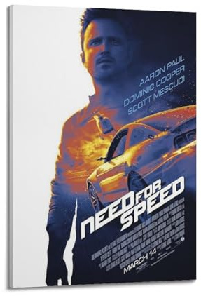 DJZZLLH Filmposter Need for Speed, dekoratives Gemälde, Leinwand, Wandposter und Kunstdruck, modernes Familienschlafzimmer, Dekoration, Poster, 40 x 60 cm