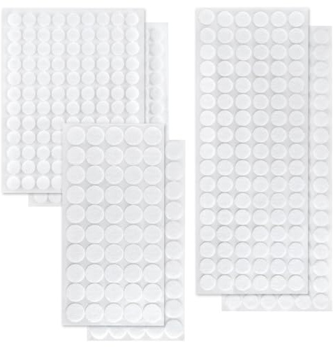 YDHfdc 418 Paar Klettpunkte Selbstklebend 10/15/20mm Klett Klebepunkte Doppelseitig Rund Selbstklebender Klettverschluss für Papier, Metall, Kunststoff, Glas, Leder
