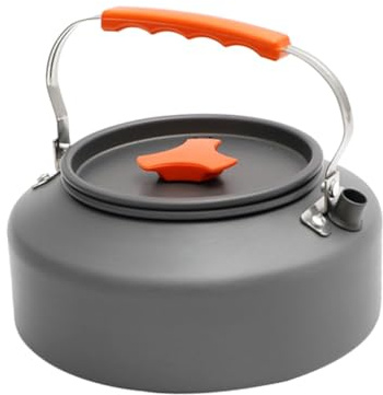 Healifty Bouilloire de Camping Compacte avec Poignée Pliante Orange Légère et Portable pour Pique- et Voyage Extérieur