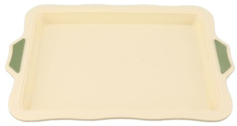 Cufaee Molde rectangular de silicona para pasteles, molde para tostadas antiadherente para el hogar, fácil de desmoldar, apto para muffins, pan, arroz, pastel de lasaña crujiente (S 30x30cm)