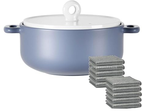 Pentola anti-crepa for fornelli a gas, in ceramica resistente alle alte temperature in stile nordico, utilizzata for stufati, zuppe e cotture lente, 3L A(4L)