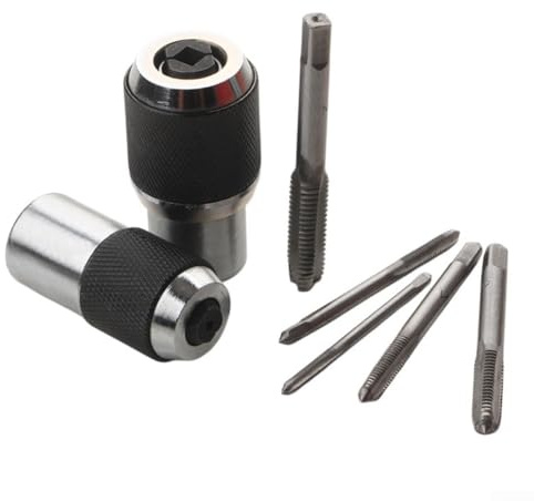 Einstellbarer Gewindebohrer Ausdreher Werkzeug mit 3/8 Zoll Vierkantantrieb für Gewindebohrer, Reibahlen und Schraubenausdreher 7-teiliges Set mit Backe für M12 und 1/4 bis 1/2 Zoll