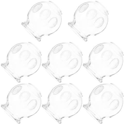 WEKAMOS Ventouses de Massage Chinois en Verre Lot de 8 Poignées Ergonomiques, Différentes Tailles pour Usage Domestique