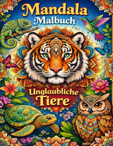 Unglaubliche Tiere – Mandala Malbuch für Erwachsene | Ausmalbuch für Erwachsene zur Entspannung mit detailreichen Mandalas für Erwachsene | ... (Tierische Mandala Malbücher für Erwachsene)