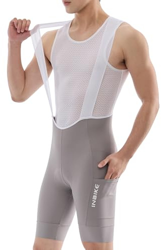 INBIKE Fahrradhose Herren Gepolstert Sommer Atmungsaktives Netzgewebe mit hoher Elastizität Radsport-Trägerhose Kurz Radhose für Radfahren Mountainbiken YS883