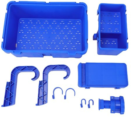 Srliya Panier de Rangement au Bord de la Piscine, Panier de Rangement Suspendu, Organisateur de Piscine, Flottant ou Suspendu en PP avec Intérieur Spacieux pour Serviettes,