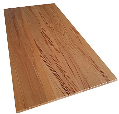 Tischplatte Holz massiv Kernbuche 25mm geölt oder unbehandelt, Esstisch Couchtisch (Holz geölt, 120 x 70)