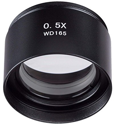SM05 0.5X Barlow Lens Super Widefield Assisted Auxiliary Len for SM Series Stereo Zoom Microscope(48mm)