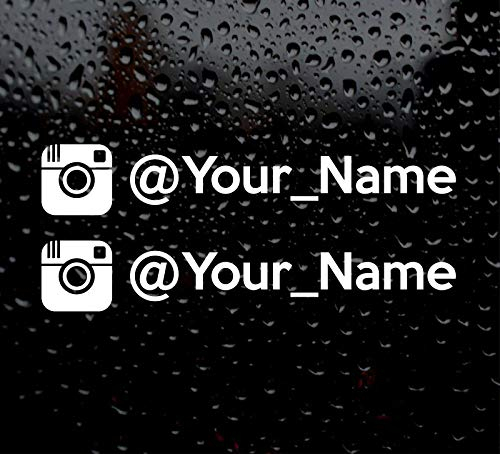 SUPERSTICKI Instagram Name nach Wahl Social Media Ca 20cm Auto Aufkleber Decal Fun Tuning Car aus Hochleistungsfolie Aufkleber Autoaufkleber Tuningaufkleber Hochleistungsfolie für alle glat
