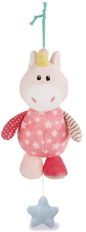 NICI 43657 Musical Soft Toy Unicorn Spieluhr Einhorn Stupsi, 18 cm, rosa