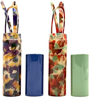 MIYUI JAPAN Leicht zu transportieren, 2 Stk, blaues Licht, blockierend, schlanke Lesebrille, kleine Schlauchleser, leicht, tragbar, f Herren und Frauen