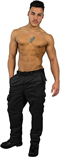 US Rangerhose Freizeithose Rangerhose BDU Style Schwarz L