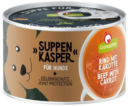 GranataPet Casserole à Soupe de bœuf avec Carotte, Soupe pour Chiens Heureux, collation avec Moule aux lèvres Vertes et minéraux, Nourriture pour Chien sans céréales pour Une Alimentation adaptée à