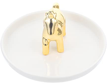 Cabilock Nordischer Schmuckablage Mit Einhorn-design Eleganter Schmuckständer Für Ringe Halsketten Und Accessoires Dekoratives Tablett Für Schreibtisch Und Zuhause Leicht Und Einfach Zu