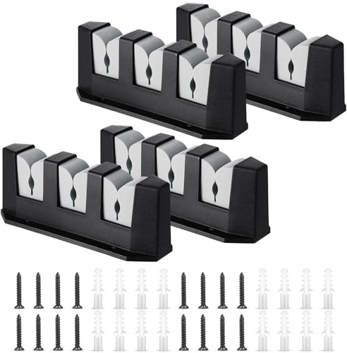 Sratte 4 Pcs Rod Holders for Fishing Boat Wall Mount Fishing Pole Holders 3 Rod Horizontal EVA Foam Garage Rod Rack Summer Boat Accessories for Men Gifts, 7.8 Inch(Black Gray)