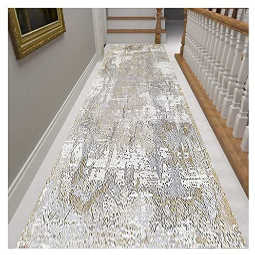 Siunwdiy Teppiche Flur Läufer 120X400CM Beige Grau Abstrakt Flur Läufer Teppich, rutschfeste Teppich Läufer für Schlafzimmer, Küche & Flur Startseite Teppich Schritt Mats,Pflegeleicht,Anpassbar