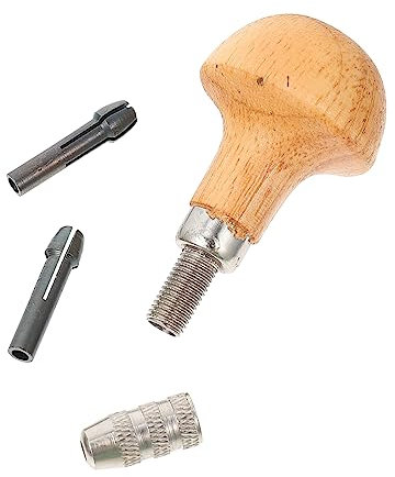 NUOBESTY 3sätze Spannstift-schraubstock Mit Holzgriff Inkl Chuck-set Für Schmuckreparatur Und Uhrmacherwerkzeuge Geeignet Für Kleine Bohrer Drähte Und Feilen