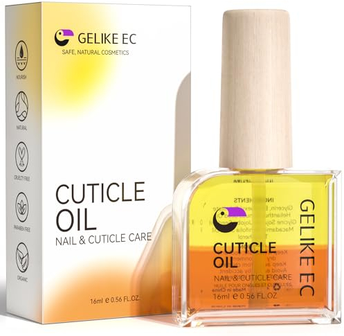 Gelike ec Cuticle Oil Nail: Pflege für Nägel & Nagelhaut Nagelöl für Nagelpflege Mit Bio-Ölen & Vitamin E Vegan Glättet und Stärkt Nährende Nägel 16ml Honig