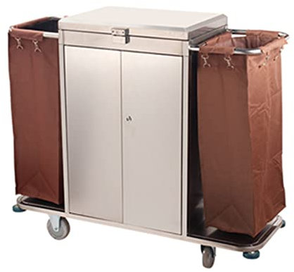 Carro de Almacenamiento para Hotel - Cesta de lavandería Resistente con Ruedas de Serving Trolley - Carro de lavandería Comercial, Carro de Limpieza con Ruedas para Ahorrar Espacio - Carro de Lino e
