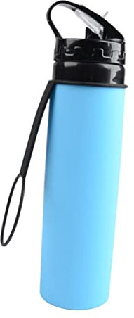 BESPORTBLE Bouteille De Sport Pliable en Silicone 600 ML Bouteille Deau De Randonnée Étanche pour Les Aventures en Plein Air