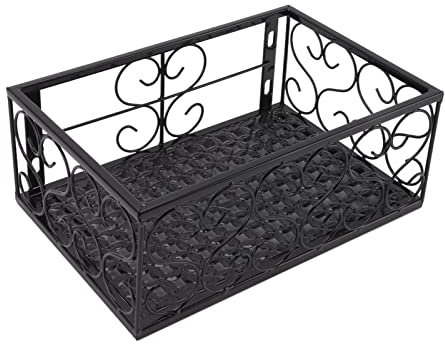 NOENNULL Soporte para macetas de balcón de hierro grueso, estante decorativo para barandilla de terraza con soportes para el alféizar de la ventana (adecuado para barandillas de 6,5 cm)