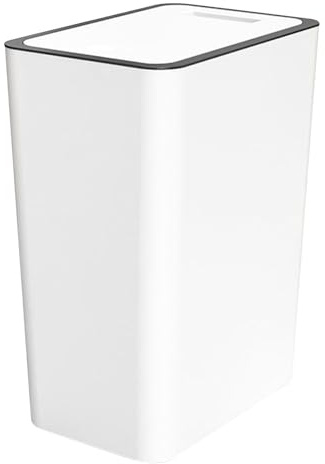 JTLB Pattumiera a pressione da 15 l, con coperchio, in plastica, per uso domestico, in stile moderno, adatto per bagno e