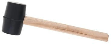 LUYSGBXR Martello Gomma Martello di Gomma con Manico in Legno Rotondo, maglio for Installazione di Piastrelle for Pavimenti, utensile Manuale(249MM)