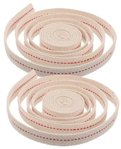 BESPORTBLE Mèche Plate en Coton 1,2 Cm Largeur, 2 Mètres, pour Lampe à Huile, Mèche de Lanterne Tempête, Remplacement pour Lampes à Pétrole, Usage Camping Extérieur, Accessoire Polyvalent