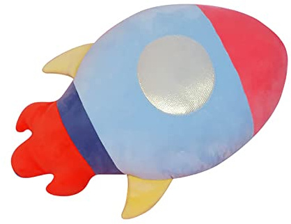 Toy Star Rocket Throw Pillow Soft Comfort for Family and Ideal for Kids' Space Adventures and Dreamy Nights (C, One Size)