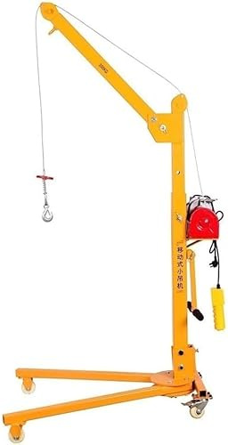 500kg Portable Electric Mini Hoist Crane - Foldable Hand Winch for Easy Lifting & Transport 220V Perfect for Workshops Garages and DIY Projects