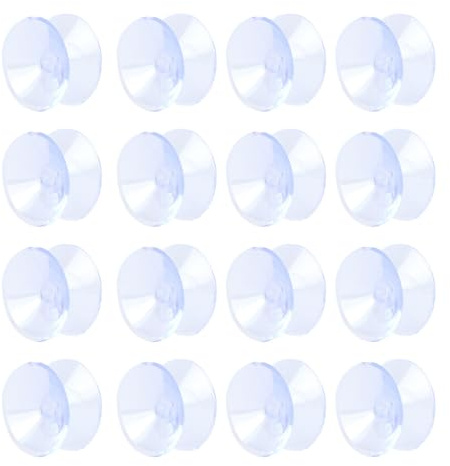 OATIPHO Ventouses Antidérapantes Double Face en PVC 30 Mm pour Plateaux De Table en Verre, Entretoises Transparentes Médium, Lot de 20 Pièces, Protection Meuble Maison Bureau