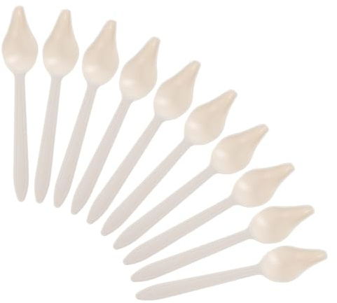 BUGUUYO 10 St Små Djurmatningsskedar för Papegjor och Fågelungar Ergonomiskt Utformade med Böjd Smal Spets för Säker Handmatning och Näringstillförsel Idealiska för Burfåglar och Små