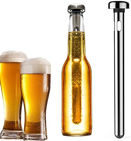 Ölkylare, dellyy vinkylstång med hällpip av rostfritt stål, kylstång av rostfritt stål, flaskkylare med pip för öl, rött och vitt vin, festlig gåva (1)