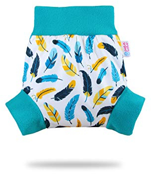 Petit Lulu Überhose (Schlupfüberhose) Größe L (9-13 kg) für Höschenwindeln und Nachtwindeln (Gefieder)