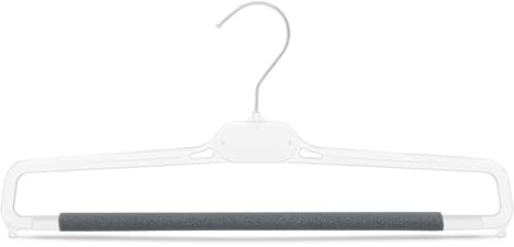 Kiroplast Stück Kleiderbügel für Hosen Kleiderbügel für Röcke Kleiderbügel Hosen Platzsparende Hosenbügel 36 cm (30, Weiß)