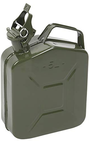 Bonnlo 5L Fuel Oil Storage Can Metal Petrol Diesel Tank with Spout