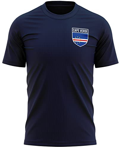 Purple Print House Cape Verde Shirts for Men, Cape Verde Flag Badge Retro T Shirt, Football Country Africa 2022 Supporters Gifts for Him or Her, 2024 World Tournament Footy Soccer Top
