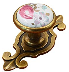 1/8 Stück Metallknopfgriffe Schrankkn, 5 Stile Antik Design Porzellan Möbelknöpfe Griffe Knauf MöbelKnopf Runde Keramik Küche Bad Schrank Knöpfe Türknöpfe Möbelgriff