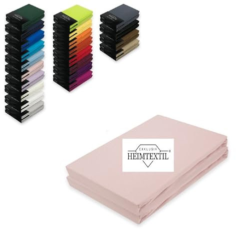 EXKLUSIV HEIMTEXTIL Doppelpack Jersey Spannbettlaken Premium Rosa 200 x 220 cm