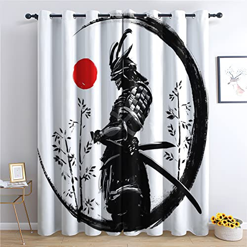 THYUNQ Tende Oscuranti 2 Pezzi - Tenda Camera da Letto Soggiorno Finestra Casa, Tende Stampate con Anelli, 140 x 260 cm - Larghezza x Altezza