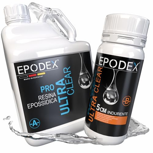 EPODEX Resina Epossidica PRO+ 5cm, CLEAR - Transparent, 3kg