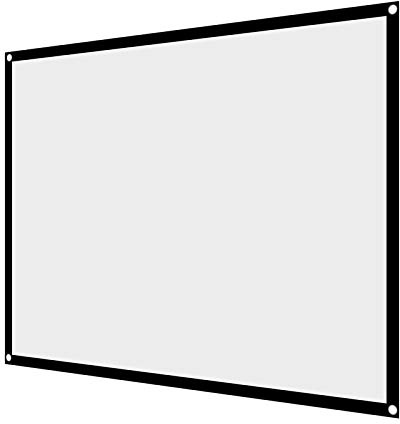 Dioche Pantalla de Proyector de 60 Pulgadas Escritorio y Periféricos 1 Pieza Pantalla de Proyección de Cortina de Proyector Plegable Portátil sin Arrugas 4: 3 (100 Pulgadas) Accesorios