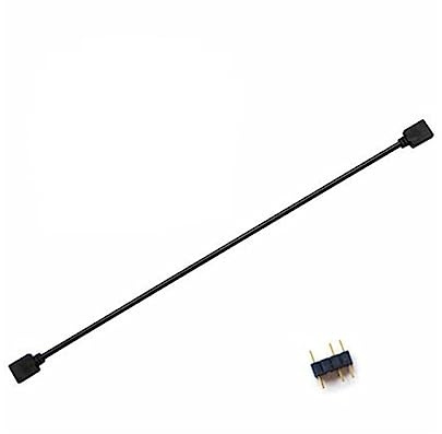 Câble d'extension 5 V 3 pour carte mère d'ordinateur, rallonge de connexion de câble, répartiteur ARGB, noir