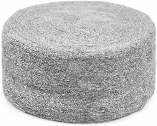Lana de Acero 0000 20m, Flexible Grado 0000 Almohadillas, Alambre de Acero Inoxidable para Abrillantar, Limpieza, Hogar, Cocina y Bloquear Agujeros de Roedores