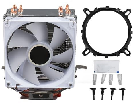 CPU Air Cooler, 3.5in 4 Heat Pipes 3Pin Power Connector 12VDC 48CFM 22dB 2000RPM CPU Cooling Fan CPU Cooler for 775 1150 1151 1155 1156 1200