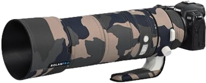 ROLANPRO USM - Copriobiettivo impermeabile per Canon RF 200-800 mm F6.3-9 è USM copertura antipioggia per obiettivo Canon RF 200 800 - #6 verde militare mimetico impermeabile