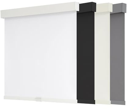 AOSKY Blackout Roller Shades Cordless Blinds for Windows, Free-Stop Shades with Valance, Thermal Insulated Fabric, UV Protection, Natural Woven Blinds for Home and Office (33 W x 72 H, White)