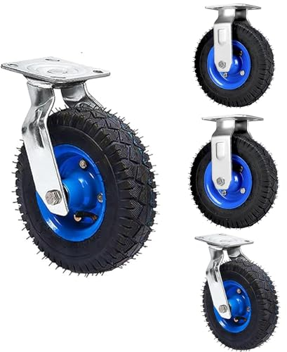 Hochleistungs-Industrierolle, Gummi-Lenkrolle, 2 Lenkrollen und 2 Bockrollen, Trolley-Transportrad, 6 Zoll, 8 Zoll, 10 Zoll, Möbelrollen
